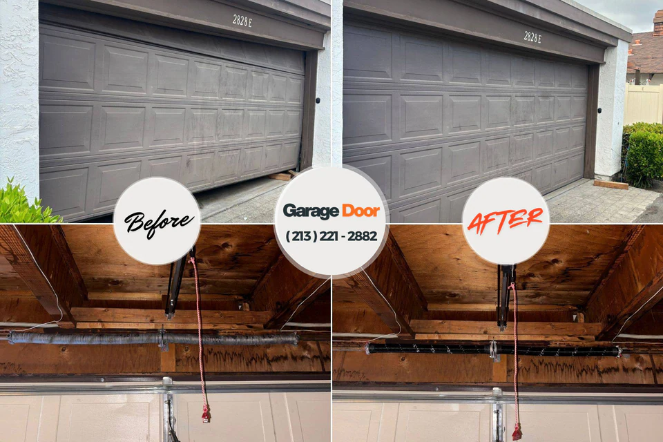 Before and after: garage door repair Maytown, PA